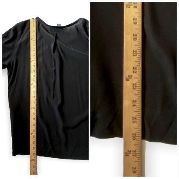 DKNY black silk tunic blouse, size 8 - Picture 11 of 11